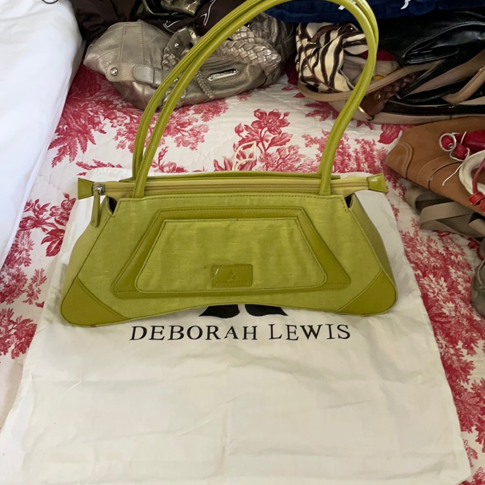 Super fun Deborah Lewis green handbag!